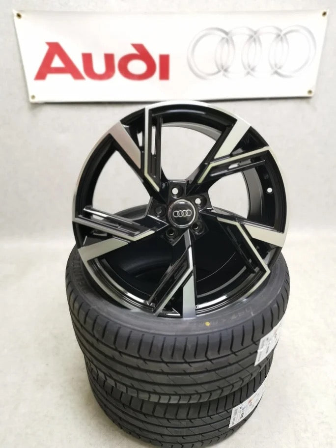Premium Lättmetallfälgar i RS6-stil - Black Diamond Cut design 20-22 tum