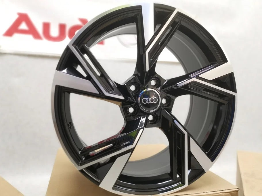 Premium Lättmetallfälgar i RS6-stil - Black Diamond Cut design 20-22 tum