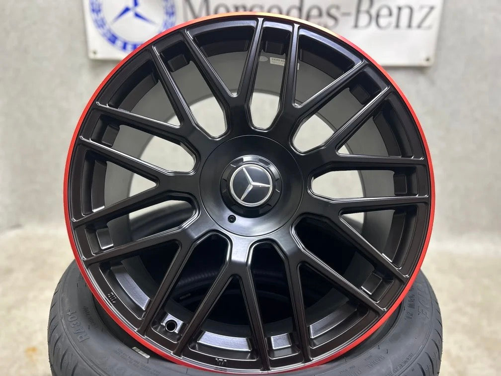 Lättmetallfälgar i AMG-stil - Röd kant 19-21 tum