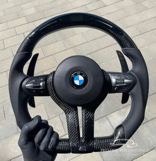 Sportratt i Kolfiber med LED-display – Passar BMW F‑ och G‑serien