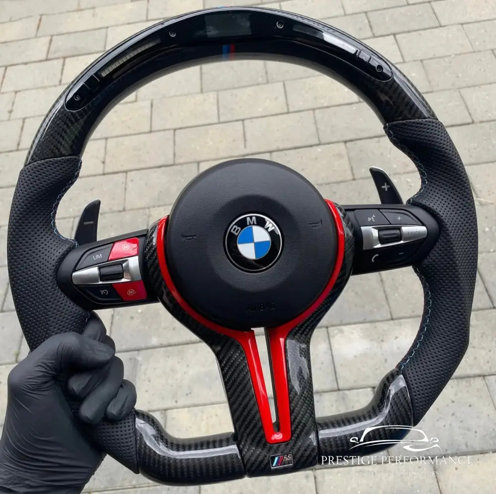 Sportratt i Kolfiber med LED-display – Passar BMW F‑ och G‑serien