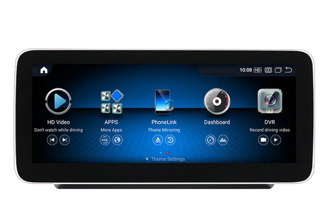 Multimedia Touch­skärm för Mercedes C‑klass W205 / Mercedes‑Benz GLC X253 – 12,3″ | Trådlös CarPlay & Android Auto