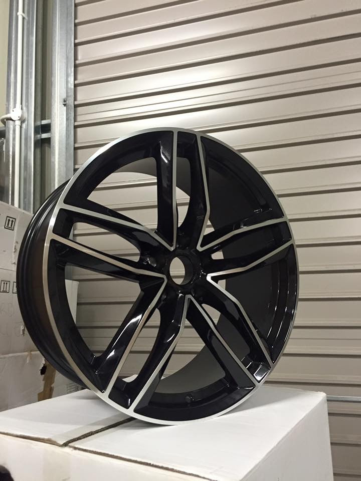 20″ RS6 C Style fälgar – Gloss Black Machined
