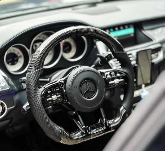 Mercedes-Benz AMG Sportratt - Kolfiber, Svarta sömmar