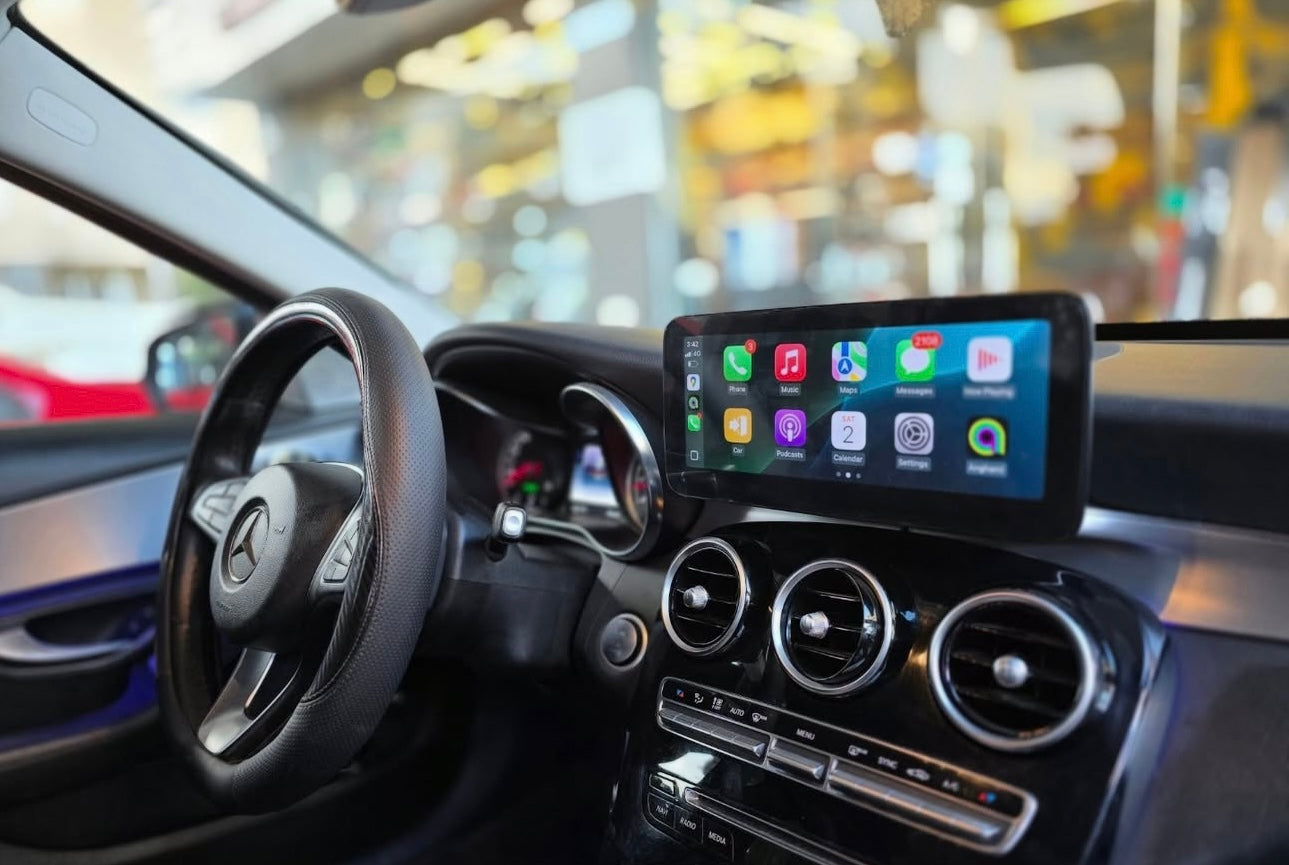 Multimedia Touch­skärm för Mercedes C‑klass W205 / Mercedes‑Benz GLC X253 – 12,3″ | Trådlös CarPlay & Android Auto
