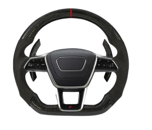 Sportratt i kolfiber - Kompatibel med Audi A6/S6/A7/S6/S7/RS6/RS7 2019+