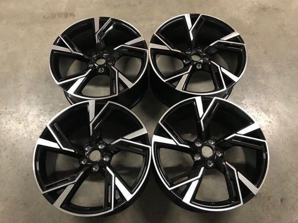 Lättmetallfälgar i RS6-stil - Black Diamond Cut design 20-22 tum