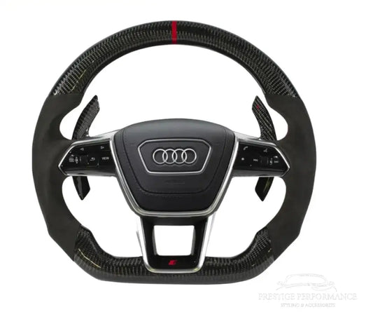 Sportratt i kolfiber - Kompatibel med Audi A6/S6/A7/S6/S7/RS6/RS7 2019 + 